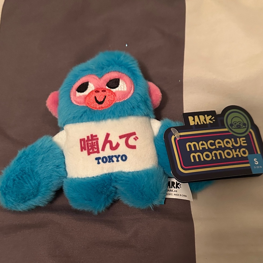 BARK Macaque Momoko Plush Toy - Blue and Pink